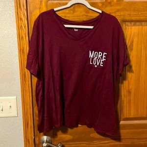 Caro short-sleeve T, maroon
